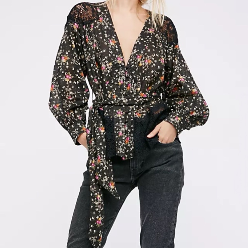 Free People One Dance Printed Bed Jacket